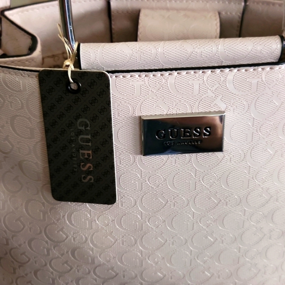 GUESS PURSE WITH LONG STRAP AND METAL HANDLES - Picture 7 of 7